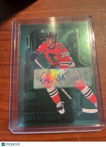 2024-25 Skybox Metal Universe - [Base] - Green Autographs Ethan Del Mastro #144 Green Autographs Rookie