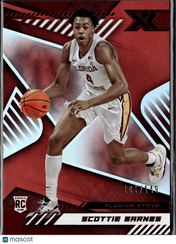 Scottie Barnes 2021 Panini Chronicles XR Draft Picks RC Red /149 Florida State Seminoles