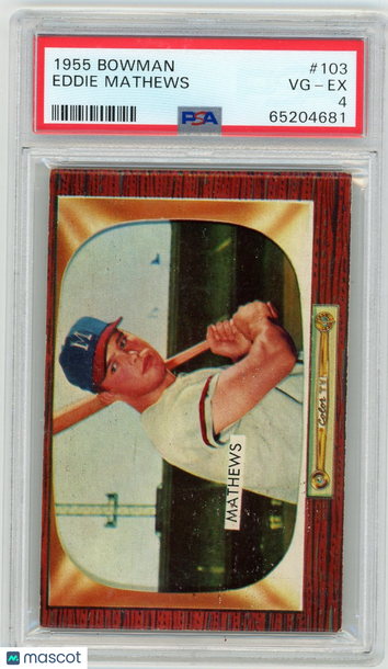 1955 Bowman Eddie Mathews #103 PSA 4