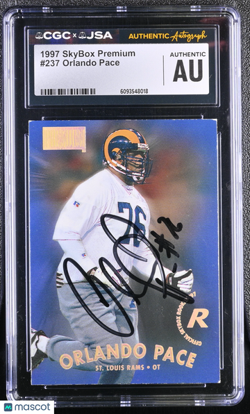 1997 Skybox Premium Orlando Pace #237 Hand Signed Auto Rookie CGC Authentic JSA Auto Authentic