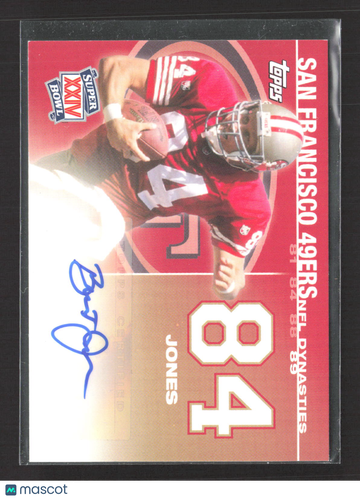 2008 Topps NFL Dynasties Tribute Brent Jones #DYNA-BJ /200