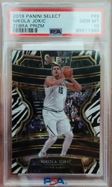 NIKOLA JOKIC 2019 Zebra Prizm PSA 10