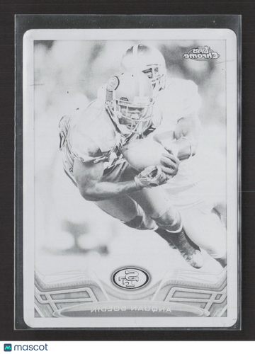 2013 Topps Chrome Anquan Boldin #129 Black Printing Plate /1 Printing Plate