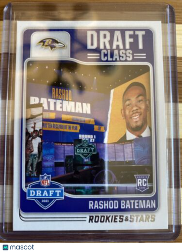 2021 Rookies & Stars - Rashod Bateman RC Rookie DRAFT CLASS (#DC-15) Ravens R&S