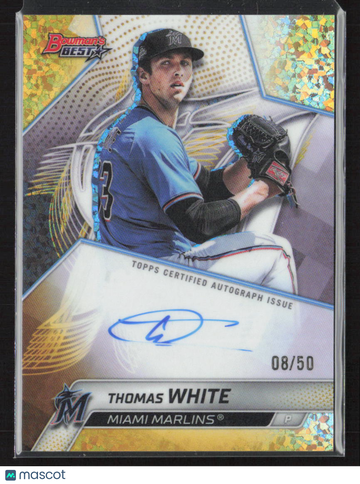 2025 Topps Bowman's Best Thomas White #B25-TW Gold Atomic Refractor /50