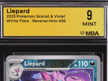2025 Pokemon Scarlet & Violet White Flare Liepard Reverse Holo MBA 9 #56