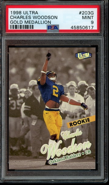 1998 Fleer Ultra Gold Medallion #203G Charles Woodson PSA 9 MINT