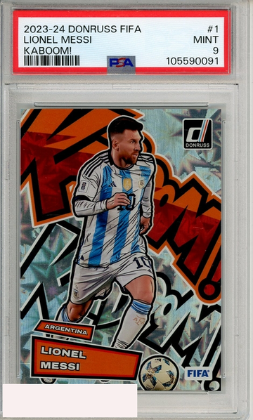2023-24 PANINI DONRUSS FIFA KABOOM! LIONEL MESSI #1 PSA 9 MINT
