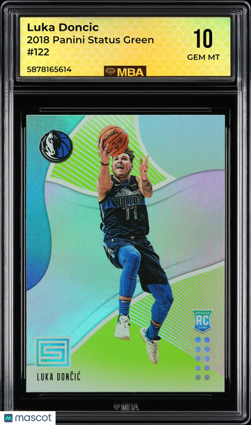 2018 Panini Status Luka Doncic #122 Green RC MBA 10