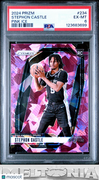 2024-25 Panini Prizm Stephon Castle #234 Prizms Pink Ice RC PSA 6