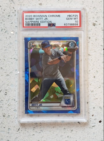 2020 Bowman Chrome Sapphire Refractor Bobby Witt Jr. Rookie PSA 10