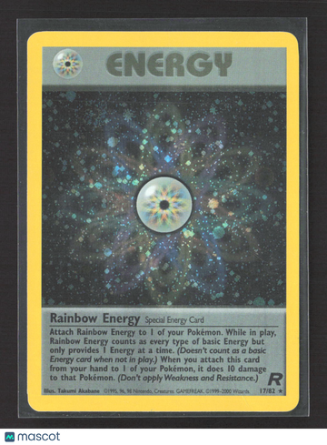 2000 Team Rocket Rainbow Energy Holo Rare #17/82