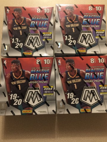 2019-20 mosaic basketball Walmart (4) box lot