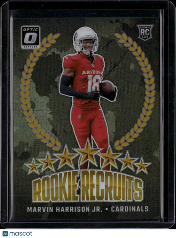 2024 Panini Donruss Optic Football Rookie Recruits Marvin Harrison Jr. #2 Camo Prizm /10 RC
