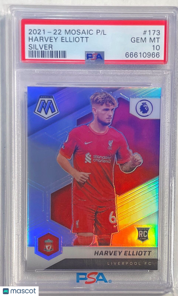 2021 Panini Mosaic Premier League Harvey Elliott #173 Silver PSA 10