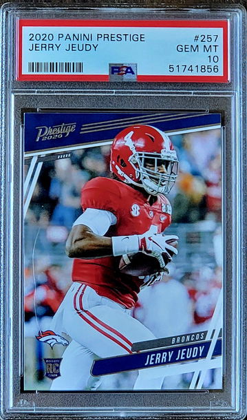 2020 JERRY JEUDY Panini Prestige PSA 10 POP 17 Rookie RC #257