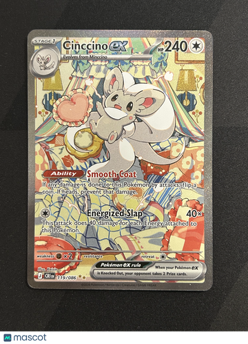 2026 Mega Evolution Chaos Rising Cinccino EX Holo Secret Rare SIR #119/086