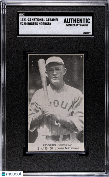 1921 National Caramel (E220) Rogers Hornsby SGC A
