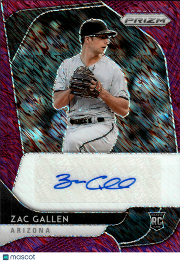 2020 Panini Prizm Zac Gallen #RA-ZG Purple Shimmer /7 RC