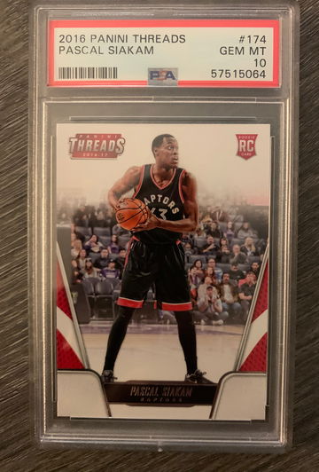 2016 Panini Threads Pascal Siakam #174 Rookie PSA 10 Gem Mint 