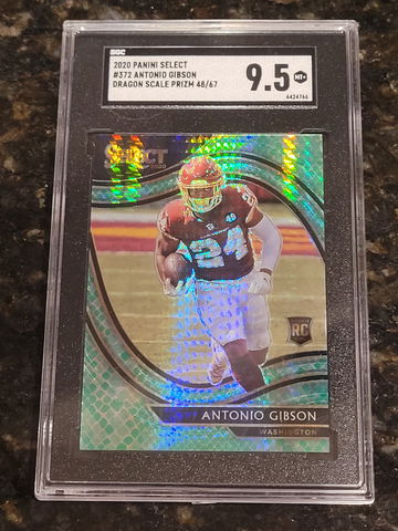 2020 Antonio Gibson Select Field Level Dragon Scale PRIZM #/67 (SGC 9.5)