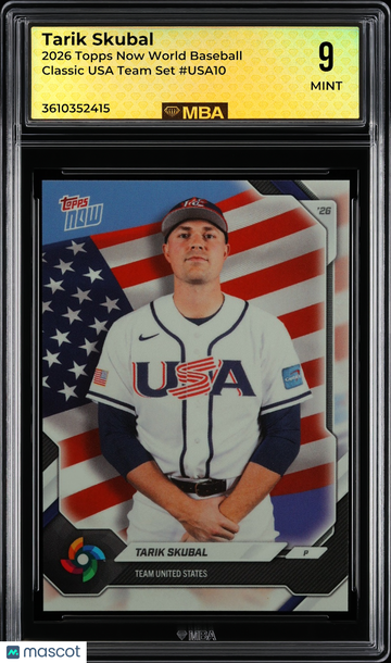 2026 Topps Now World Baseball Classic Tarik Skubal #USA10 USA Team Set MBA 9