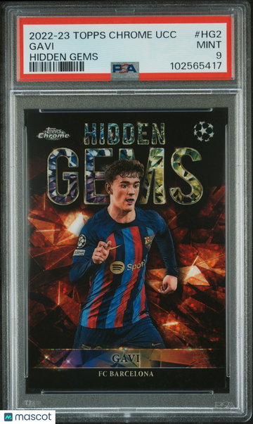 2022-23 Topps Chrome UEFA Club Competitions Hidden Gems Gavi #HG2 PSA 9