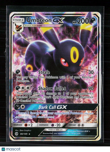 Pokemon 2017 Sun & Moon Umbreon GX #80/149