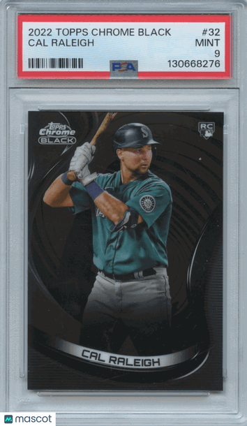 2022 Topps Chrome Black Cal Raleigh #32 [Base] Rookie Base Set PSA 9