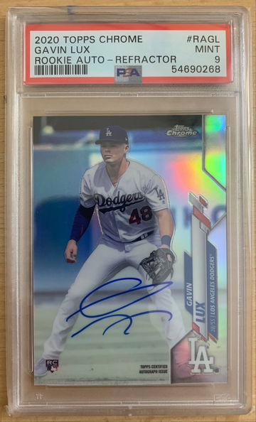 Gavin Lux 2020 Topps Chrome RC Auto Rookie Autograph RA-GL PSA 9 Mint