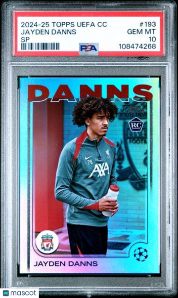 2024-25 Topps UEFA Club Competitions Jayden Danns #193 SP PSA 10