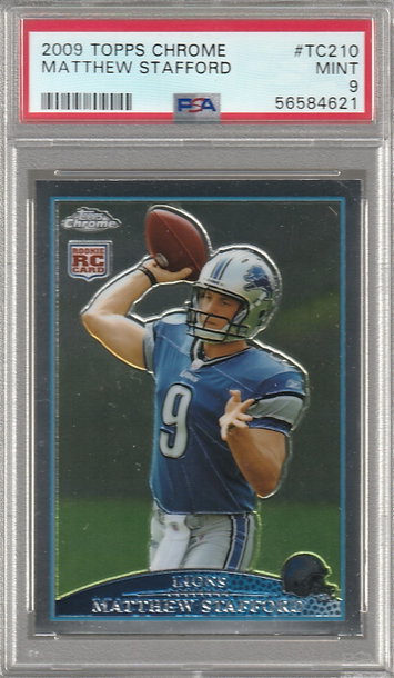 2009 Topps Chrome Matthew Stafford PSA 9