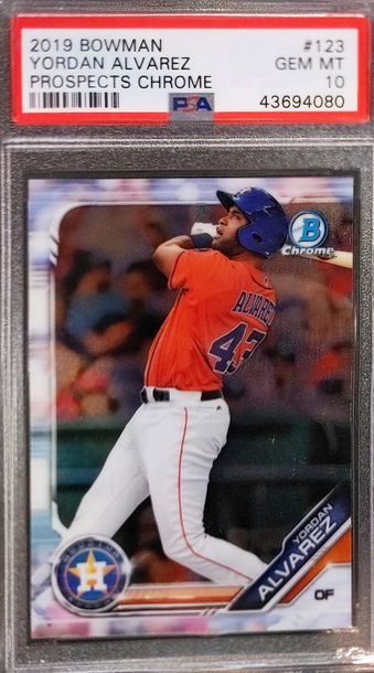 2019 Bowman Prospects Chrome Yordan Alvarez PSA 10 