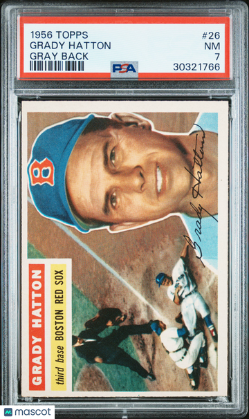 1956 Topps Grady Hatton #26 Gray Back PSA 7