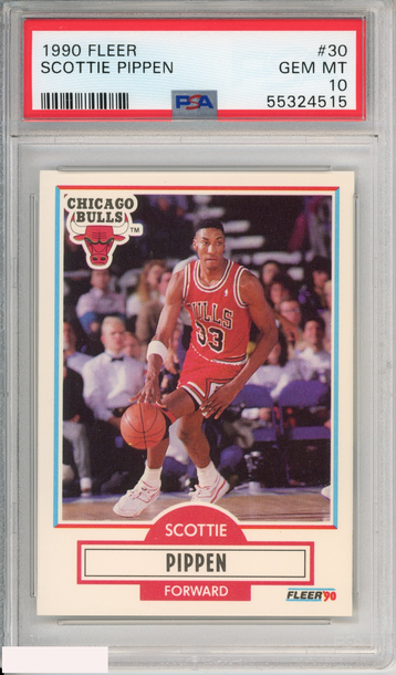 1990 FLEER SCOTTIE PIPPEN #30 CHICAGO BULLS HOF PSA 10 GEM MT