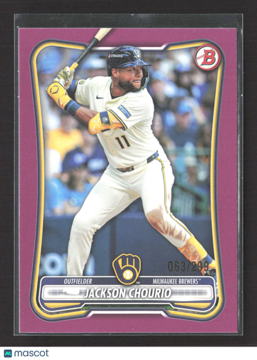 2026 Topps Bowman Jackson Chourio #4 Purple 20/20