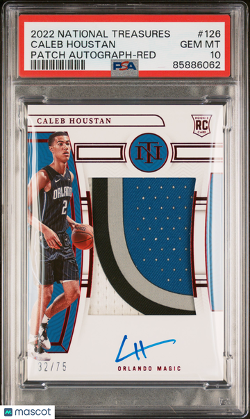 2022 National Treasures Caleb Houstan #126 PSA 10 Rookie Auto Patch POP 1
