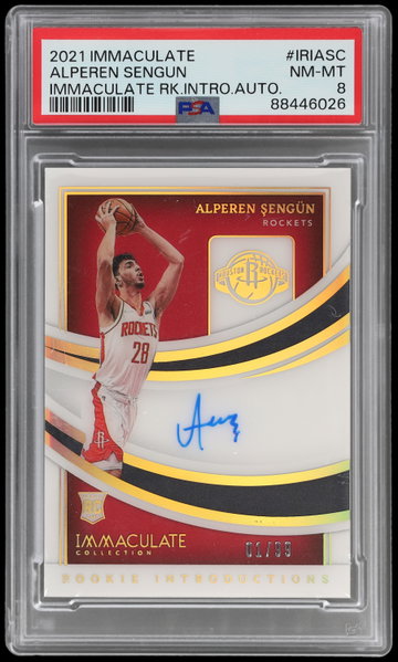 2021 Immaculate Collection Alperen Sengun Immaculate Rookie Introductions Autograph PSA 8 RC