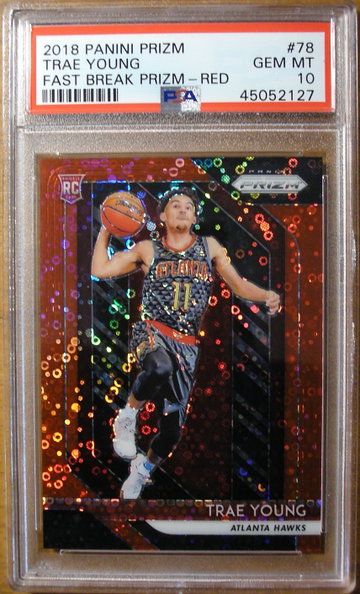 Trae Young 2018 Prizm #78 Fast Break Red /125 PSA 10
