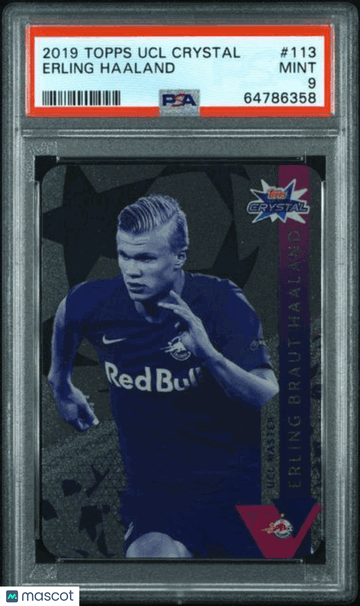 2019 Topps UEFA Champions League Crystal Erling Haaland #113 PSA 9