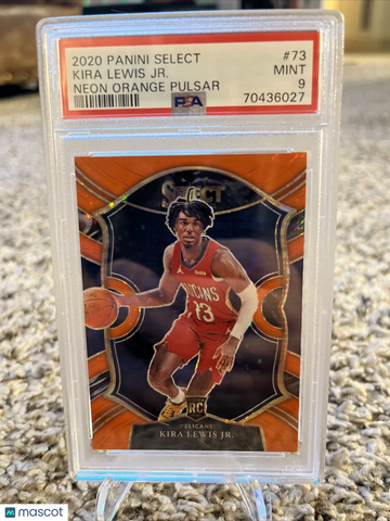 Kira Lewis Jr. 2020 Panini Select Neon Orange Pulsar Concourse /13 Rookie PSA 9