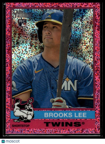 2025 Topps Heritage Brooks Lee #63 Chrome Pink Sparkle Refractor RC