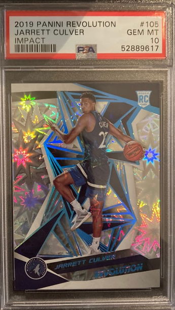 2019-2020 Jarrett Culver Rookie RC Panini Revolution #/149 Impact card #105 PSA 10