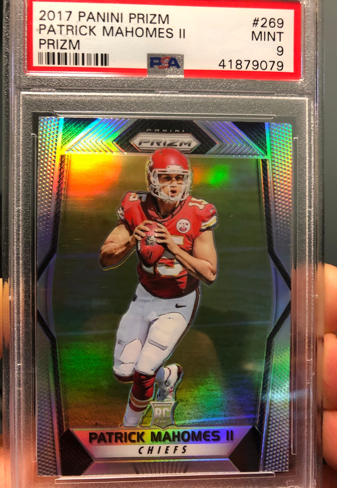 Patrick Mahomes 2017 Prizm PSA 9
