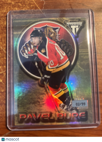 2000-01 Pacific Private Stock Titanium Pavel Bure #39 Gold Parallel/Variety Base Set