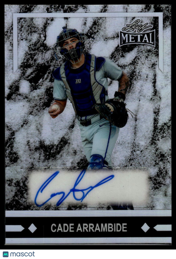 2026 Leaf Metal Cade Arrambide #91A-CA2 1991 Gold Leaf Prospects Autographs Prismatic Silver SN AU