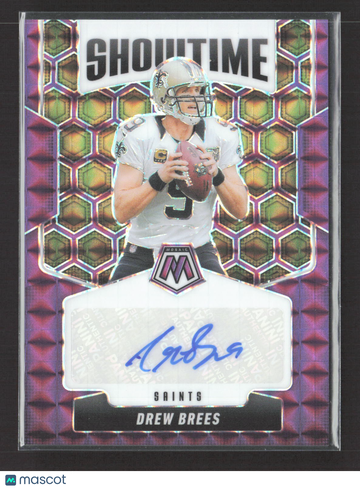 2025 Panini Prizm Mosaic Showtime Drew Brees #SOS-DBR Pink /49