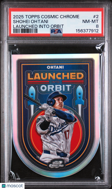 2025 Topps Cosmic Chrome Launched Into Orbit Shohei Ohtani PSA 8