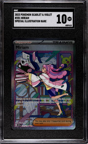 2023 Pokémon Scarlet & Violet Trainer Miriam Illustration Rare #251 SGC 10