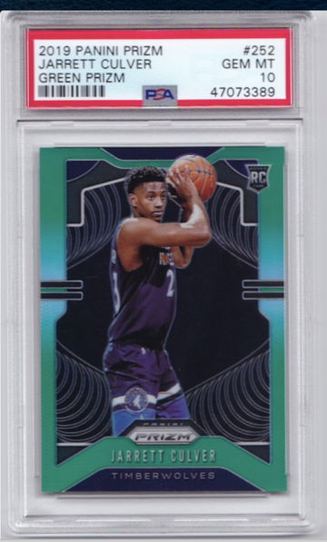Jarrett Culver 2019 Prizm Green PSA 10 